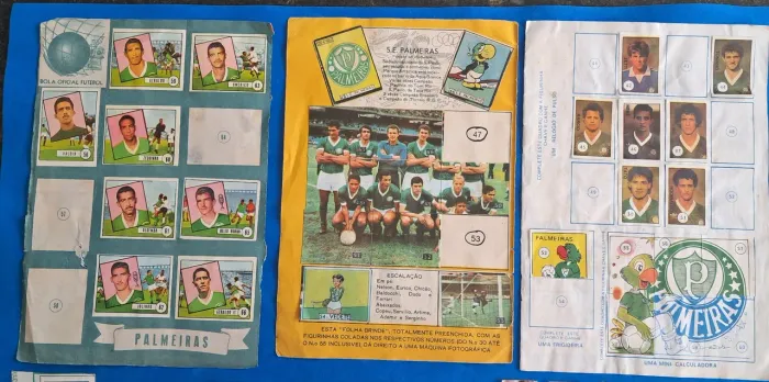 Figurinhas jogadores Palmeiras e Seleção Brasileira
