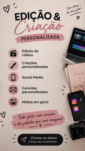 Edição de vídeos e fotos