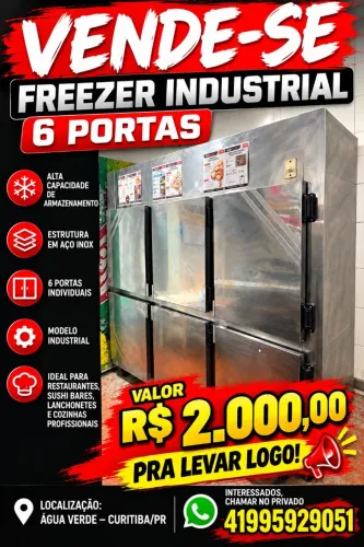 Freezer insdrustrial 6 portas torrando