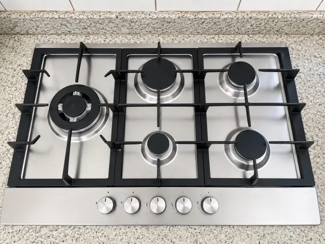 Cooktop Fischer 5 Bocas Inox com Trempes de Ferro Fundido - Excelente Estado