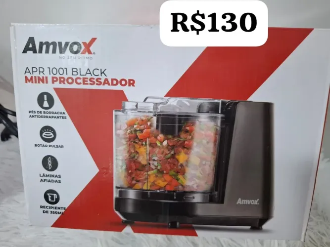 Mini processador elétrico amvox novo 