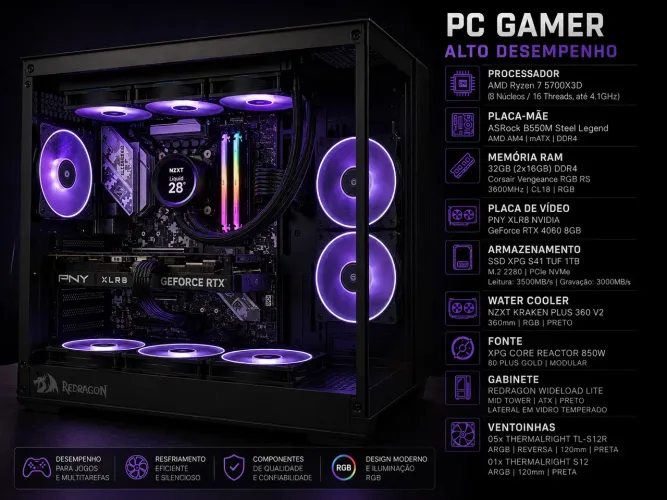 pc gamer 7 5700X3D + RTX 4060