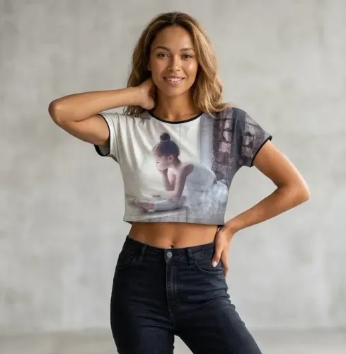 Cropped tam M veste P Bailarina Dança Vivaz