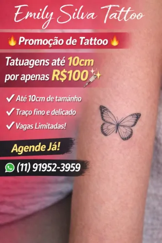 TATUAGEM até 10cm por 100 REAIS