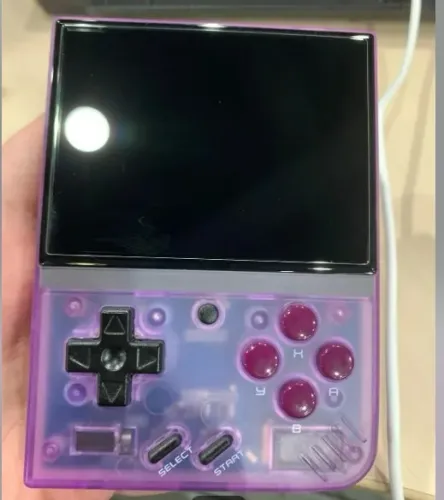 Miyoo Mini Plus Roxo Transparente + Brindes e Acessórios