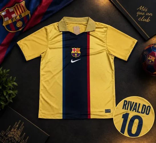Camisa Retro Barcelona 2001/2002 Rivaldo