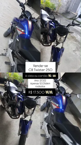 Vendo CB Twister 250 ano 2022