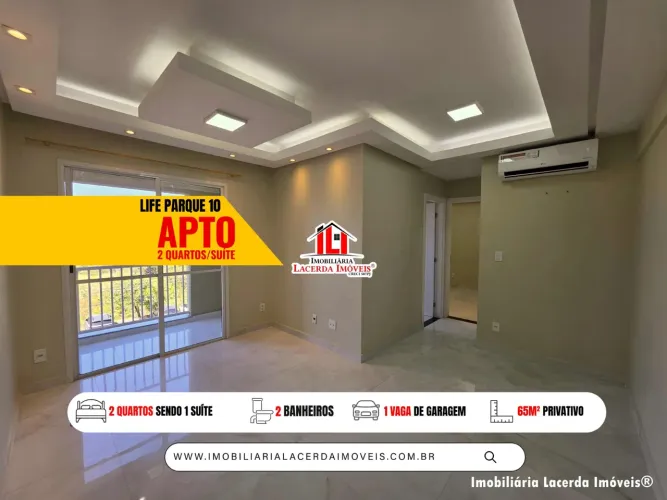 Life Parque 10, Apartamento com 2 quartos semi-mobiliado reformado, 2º Andar