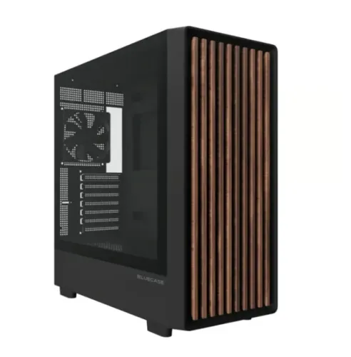 Gabinete Gamer Bluecase Eko BG-060 - Vidro Temperado, Frente em Madeira e Mesh NOVO NA CAI