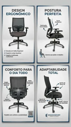 Cadeira Ergonômica de Escritório (Mesh)