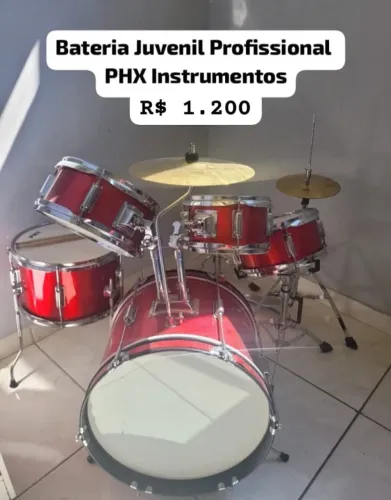 Bateria Profissional Juvenil PHX Instrumentos
