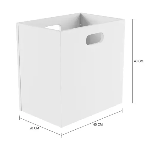 Kit com 5 Caixas Organizadoras Brancas Tok&Stok (Linha Célula)