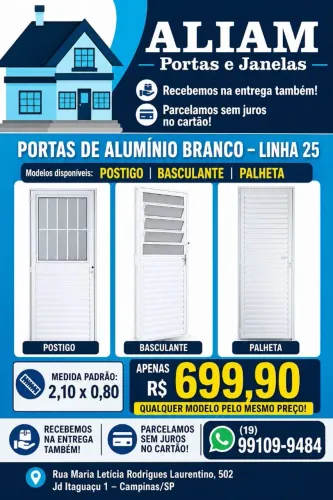 alumínio branco Portas e Janelas *