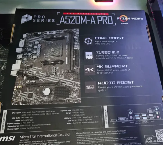 Placa Mãe MSI AMD A520M-A PRO 3 Anos de Garantia Nova Lacrada
