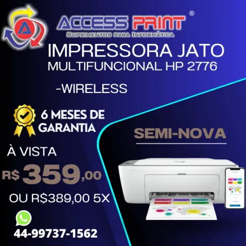 Impressora Multifuncional HP DeskJet wireless 2776