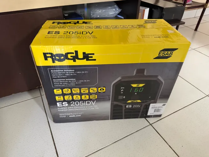 Máquina de Solda Inversora ESAB Rogue Lhn ES205i - Dual Voltage