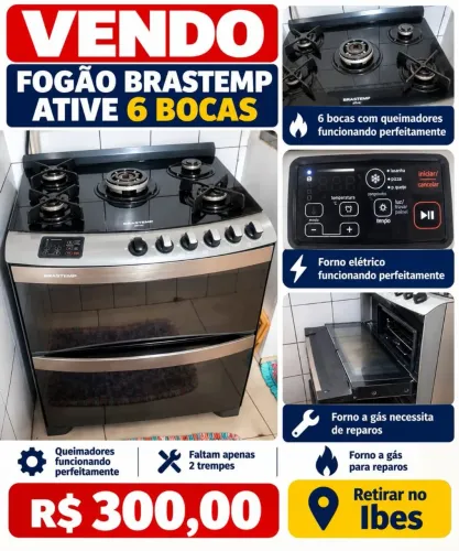 Fogão Brastemp ATIVE 6 BC