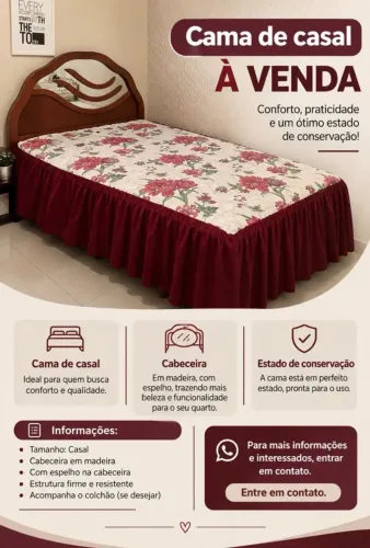 Cama de casal a venda