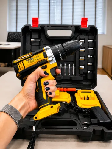 Parafusadeira/Furadeira Sem Fio 48V com Maleta e Kit Completo