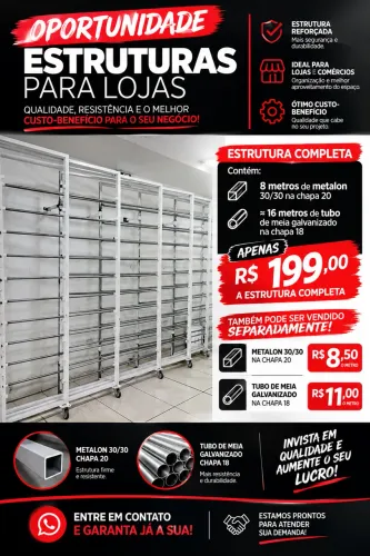 Estruturas em Metalon 30x30