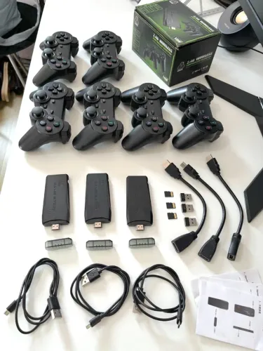 Lote GAME STICK LITE 4K 2.4G WIRELESS jogos retro - tela preta