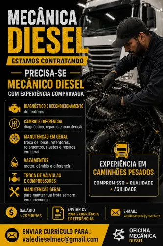 Vaga para Mecânico de caminhões