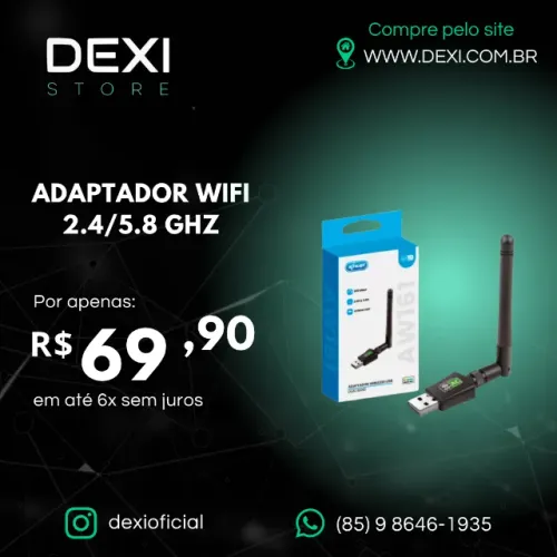 ADAPTADOR WIFI 2.4 E 5.8 GHZ