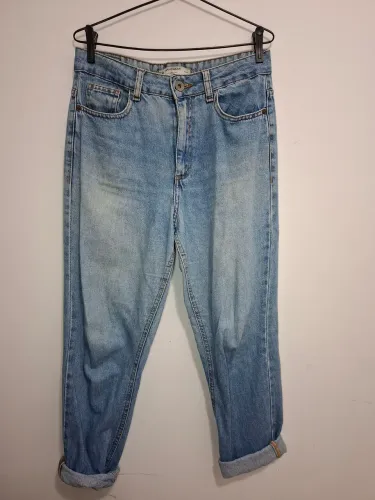 Calça mom jeans C&A cintura alta tamanho 38