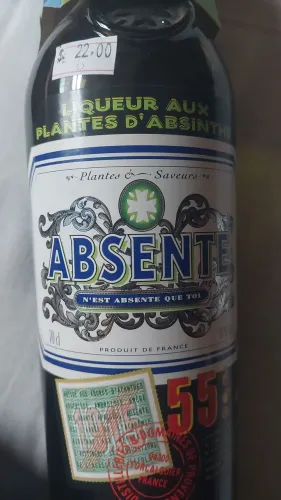 Bebida Abisinto Absente 55% Original França 20 anos lacrada!