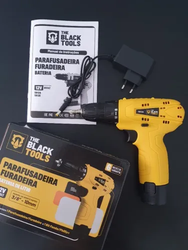 Furadeira e Parafusadeira 12V The Black Tools para Reparos do Dia a Dia