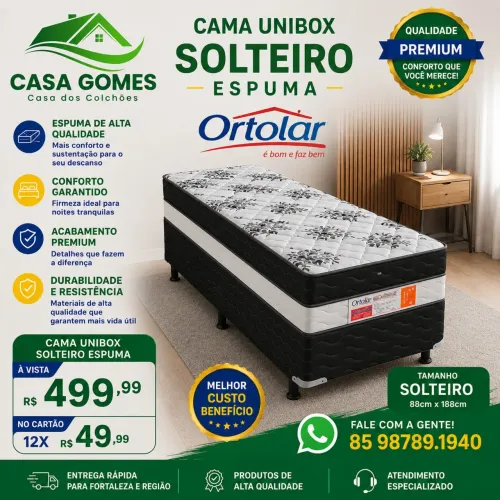 Unibox Solteiro Espuma ORTOLAR