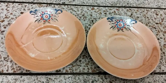 Par Pires Antigos Porcelana Japonesa Casca De Ovo 13cm - Para Artesanato / Mosaico