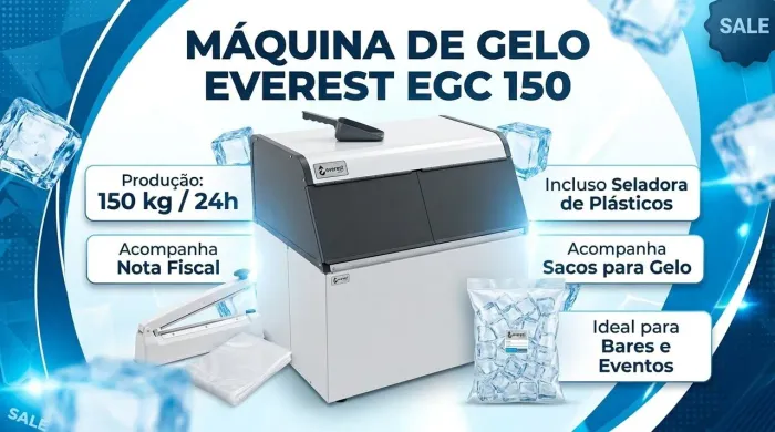 Máquina de Gelo Everest ECG 150 kg