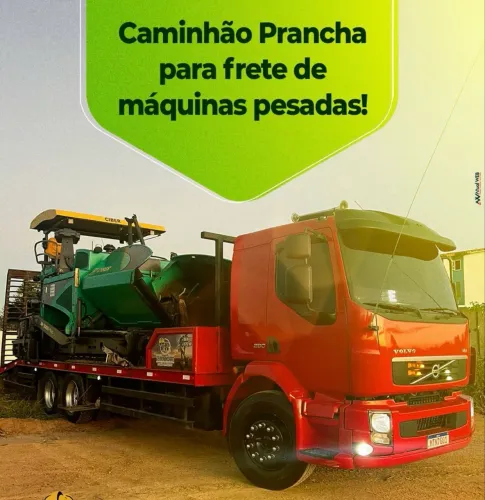 Frete de Maquinas caminhão prancha