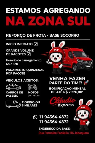 Entregadores porta a porta. Jabaquara e região 