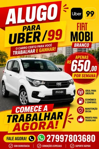 ALUGUEL CARRO P/ UBER/ 99