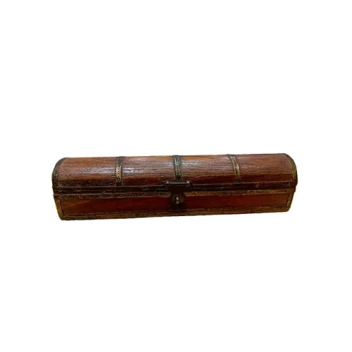 Porta Incenso Baú Índia Madeira Aromática Maciça - Lote Antigo - 28cm