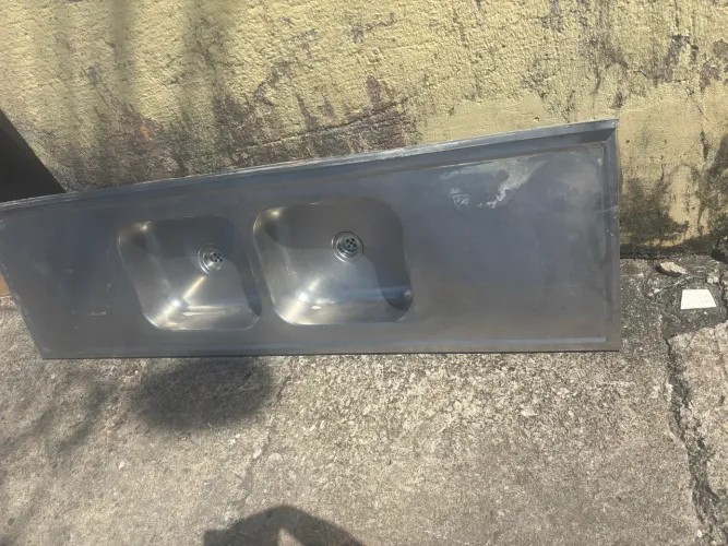 Pia Inox Duas Cubas usada