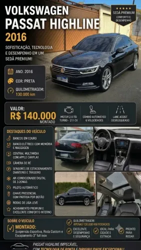 Volkswagen Passat Highline 2.0 TSI 220cv Tip. 2016