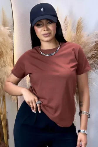Camiseta slim básica feminina tamanho g