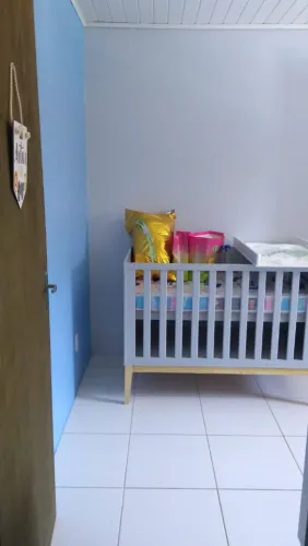 Berço mini cama cinza