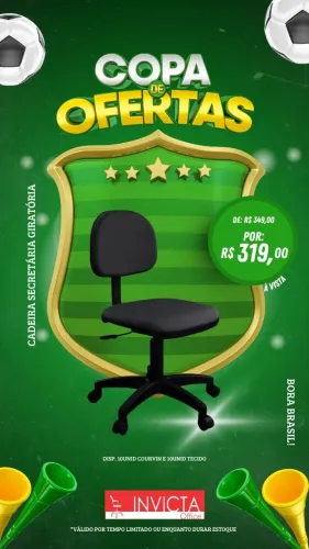 PROMOÇÃO CADEIRA SECRETARIA GIRATÓRIA ESCRITÓRIO/HOME OFFICE