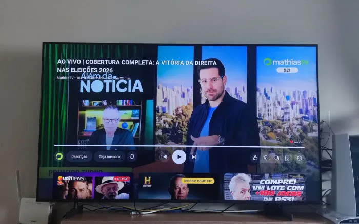 Smart TV Samsung 65" 4K Crystal UHD DU8000 (2024) AirSlim Gaming Hub - Impecável