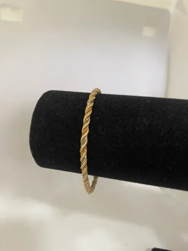Pulseira Cabo de Aço de ouro 5.87g 18k procedência garantia eterna
