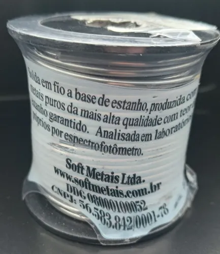 Vendo 02 rolos de fio de solda estanio 500 gramas cada