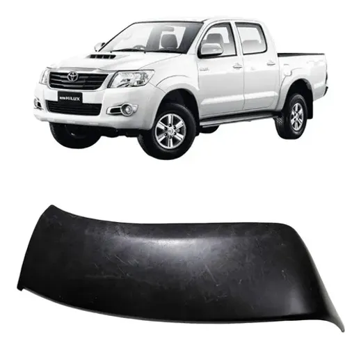 Alargador Moldura Do Parachoque Diant Pick Up Hilux Uzad0 Preto
