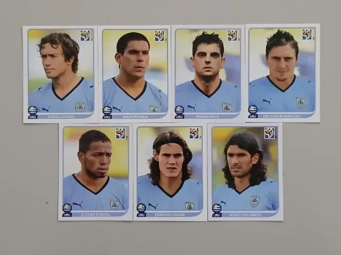 Copa Do Mundo 2010 Kit Com 7 Figurinhas Do Uruguai
