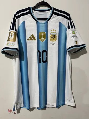 Camisa Argentina Copa do Mundo 2026 vs Egito Messi 10 Jogador