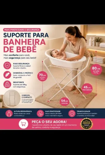 Suporte para banheira de bebê