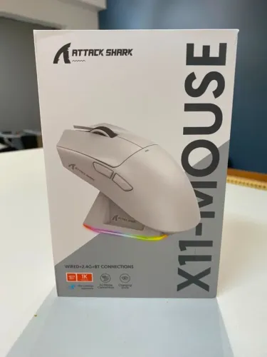 Mouse Gamer Sem Fio Attack Shark X11 Preto Novo Lacrado